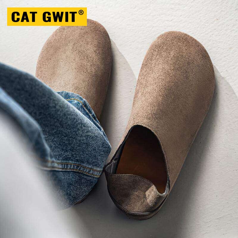 CAT GWIT勃肯包头拖鞋男2026新款外穿一脚蹬懒人包头凉拖办公室两