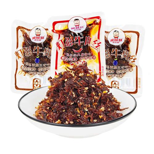 棒棒娃灯影丝牛肉500g成都散装牛肉丝麻辣零食独立小包装包邮