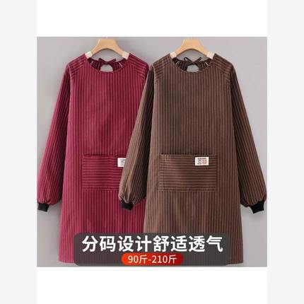 2024罩纯棉长袖男士防水防油新款女工作服衣围裙家用厨房定制春秋