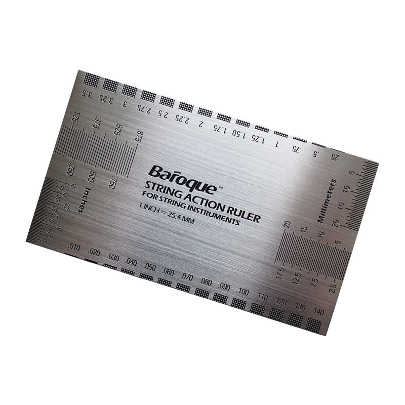 极速后浪器乐 Baroque弦距尺木电吉他贝司斯P弦高测量卡尺打品调