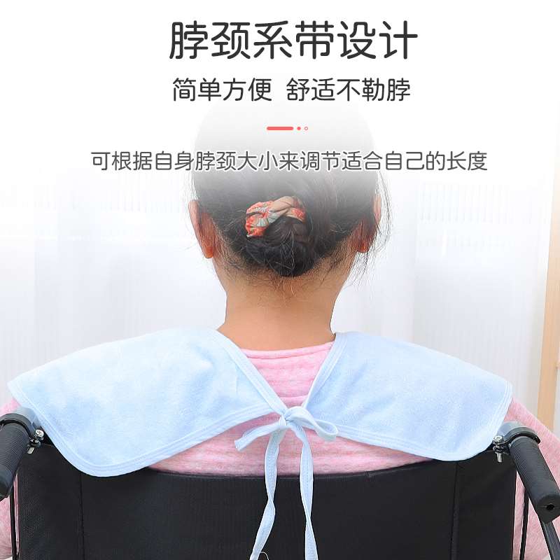 速发竹纤维围嘴防水耐用加大老年人卧床吃饭食饭兜口水巾防水漏