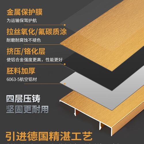 极速铝合金踢脚板踢脚线贴脚线4cm5cm6cm8cm金R属地角线不锈钢黑