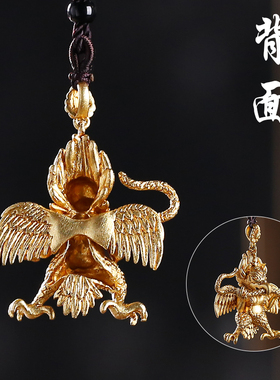 极速黄铜金翅大鹏鸟西藏护法金刚降魔杵吊坠个P性男女士情侣实心