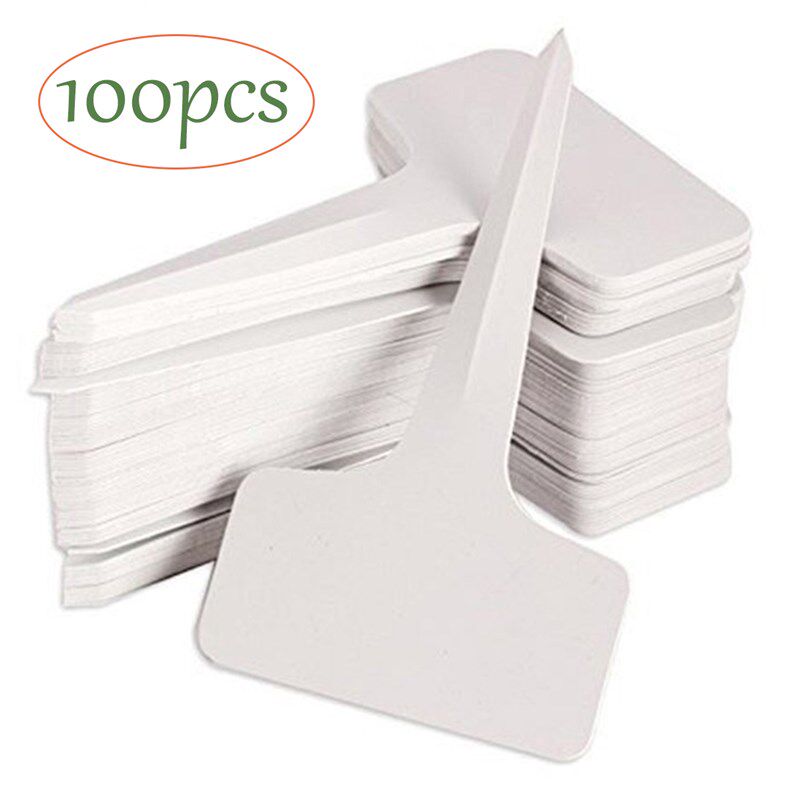 极速50/100Pcs T-Type Plant Label MarkeIrs Waterproof PVC Gar