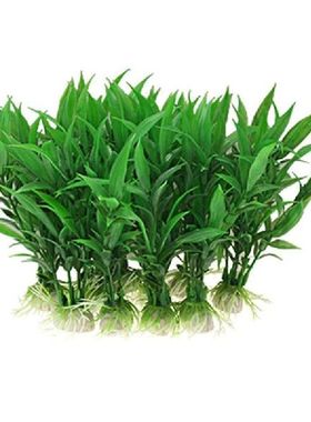 极速10PCS Artificial Aquarizum Air Pump Plants Fish Tank