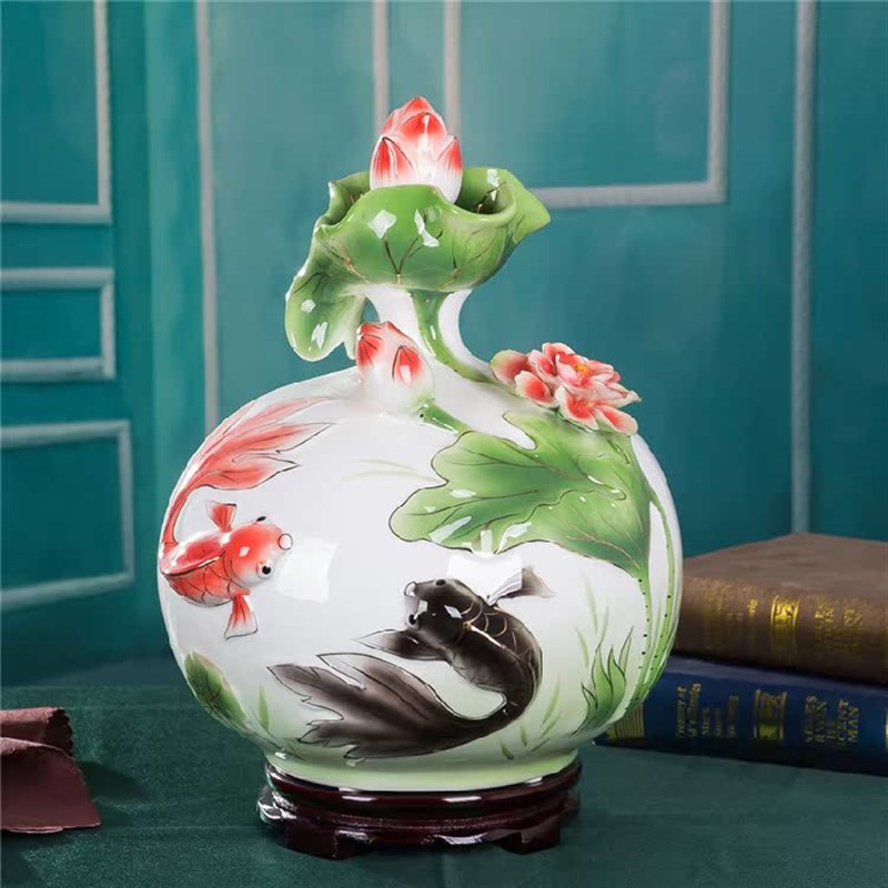 极速精美现代创意中式景r德镇陶瓷花瓶新房装修摆件大号瓷器家居