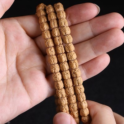 极速藏式c佛手小金刚菩提子玄武纹三日红原籽直切108颗佛珠男女手