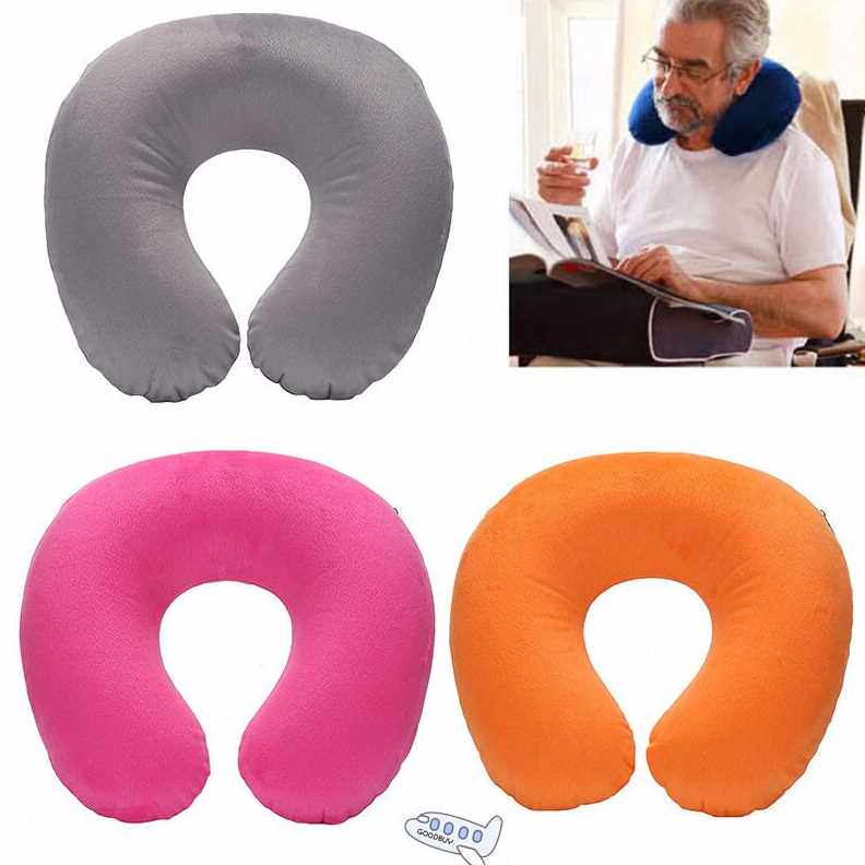 极速U Neck Pillow Soft Air Inflatable Pillow CusShion Cervic