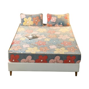 极速床笠135x200cm冬天加绒款1.35加厚毛毛150xQ190珊瑚绒1米35牛