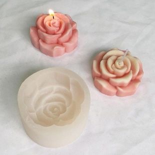 极速Rose Candles Molds 3D Rose Silicone Candle MTold For Res
