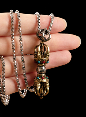 极速纯铜五股降魔杵金刚杵橛男女个性情侣随身可转动W挂件平安配