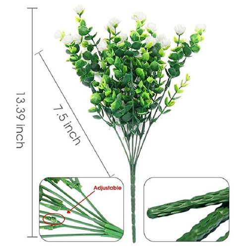 极速Artifdicial Flowers 6 Bundles Outdoor Fake Flowers for D