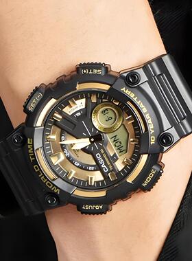 卡西欧（CASIO）时尚户外运动防水男士学生表石英表AEQ-110BW-9A