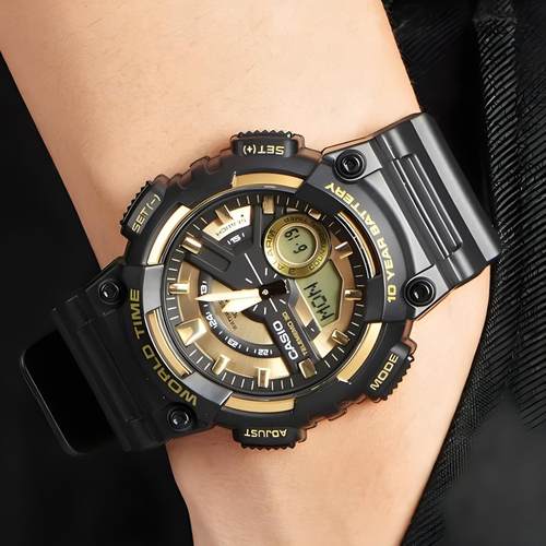 卡西欧时尚运动防水男表