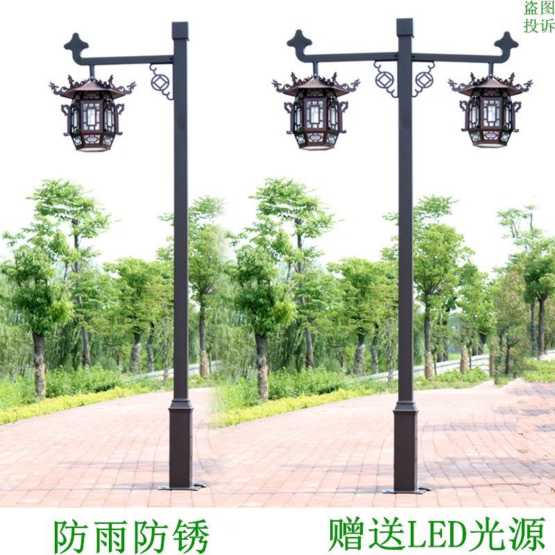 3米太阳能庭院灯3.5米4米双头灯笼宫廷龙头户外仿古LED路灯景观灯,家装灯饰光源,景观庭院灯饰,淘宝优惠券,粉丝福利购,淘宝优惠卷