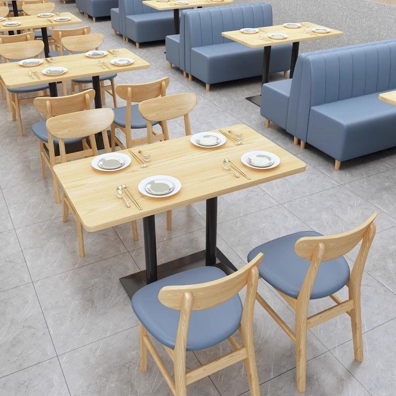 小吃店餐厅靠墙卡座定q制奶茶甜品汉堡快餐饭店实木桌椅沙发组合