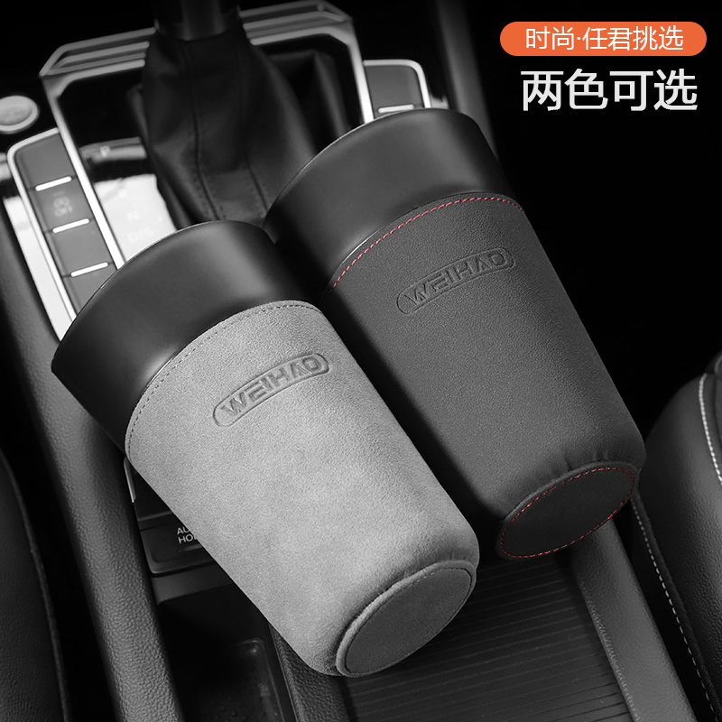 翻毛皮车载垃圾桶汽车用品多功能车用收纳K袋车内拉圾箱车上垃圾