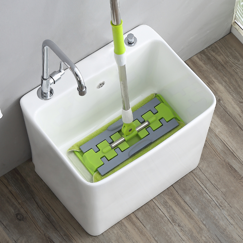阳台特大号陶瓷洗拖把q池长方形拖布池落地式家用卫生间台控墩布