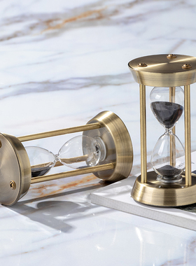 迷你创意3分钟时间沙漏解压倒计时器儿童防摔房间装饰办公室摆件