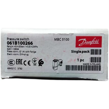 丹佛斯压力开关船舶专用备件 MBC5100  061B100266  现货