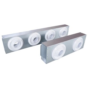 风机盘管射流风箱一拖多中央空调分风箱出风铁皮导风喷射球型风口