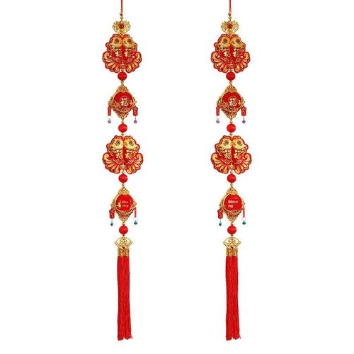 2026新年辣椒串鞭炮挂饰过年春节福字喜庆挂件马年氛围布置装饰