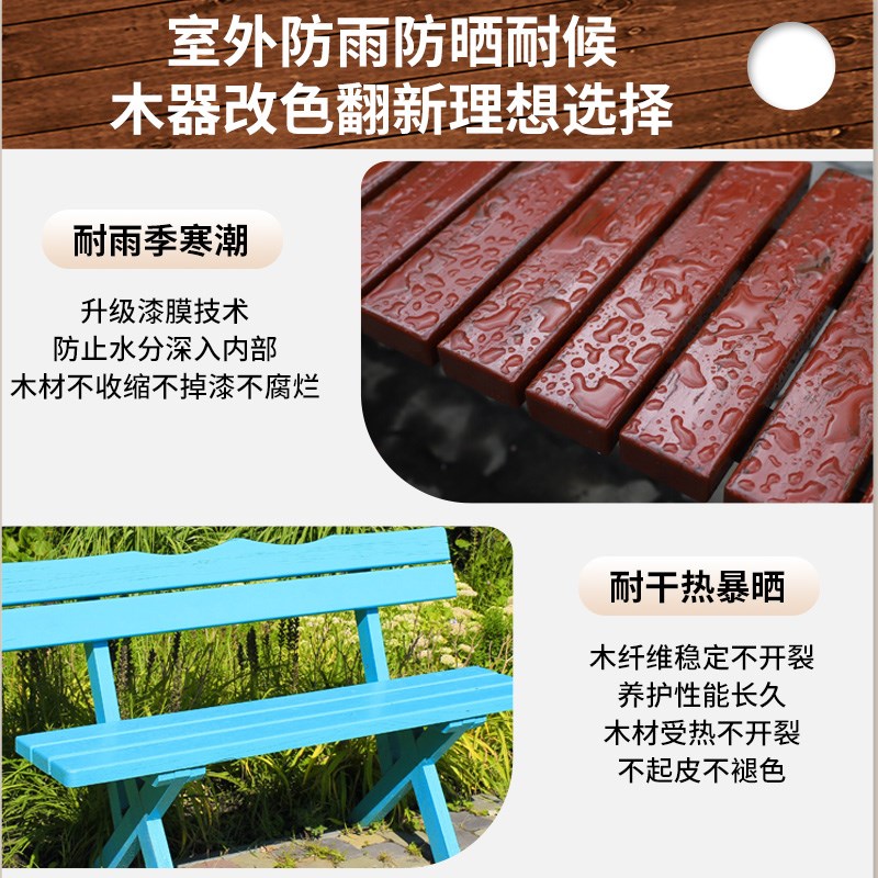 天蓝色水性木器漆自刷涂料油漆旧家具门复古O蓝法国蓝改色翻新木