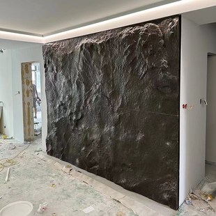 定制连纹大板pu石皮背景墙蘑菇石Pu仿石材文化石山岩石岩壁饰面板