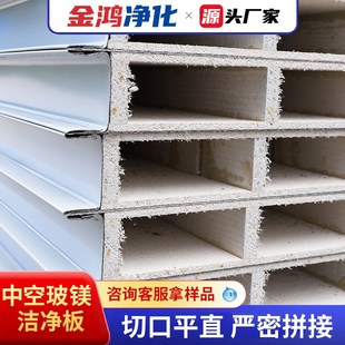 机制中空玻镁板净化板防火保温板无尘车间彩钢板隔墙吊顶洁净板材