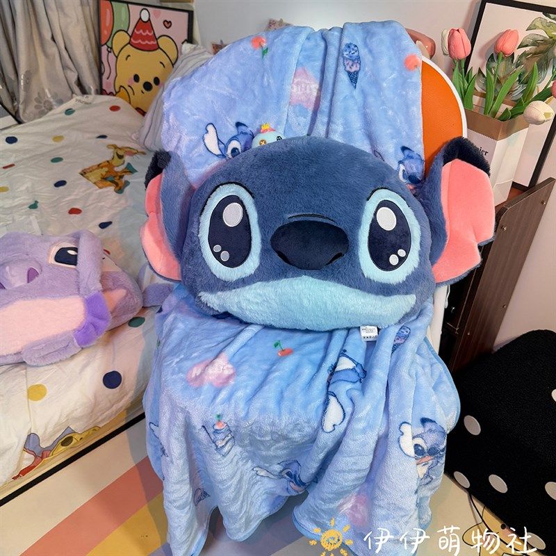 史迪仔抱枕被子两用毯子二合一办公室午睡折叠枕头车载靠枕空调毯,居家布艺,抱枕被,淘宝优惠券,粉丝福利购,淘宝优惠卷
