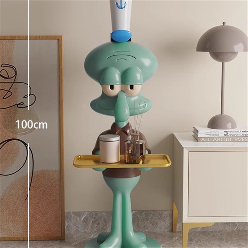 命苦章鱼哥托盘摆件臭脸摆谱超大号落地客K厅装饰打工人沙发置物