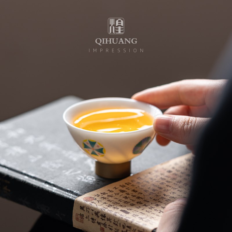 绣球花九色鹿玉瓷快客杯简易w旅行茶具玻璃公道杯一壶三杯陶瓷定