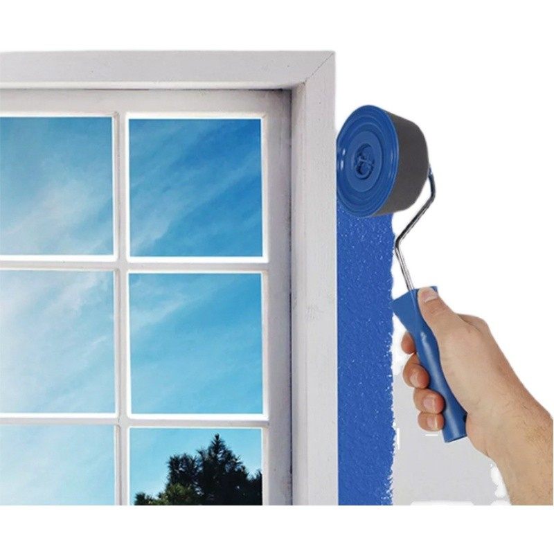 油漆乳胶漆涂料滚筒刷便捷式滚刷不蘸料无死角滚毛刷墙修补小工具