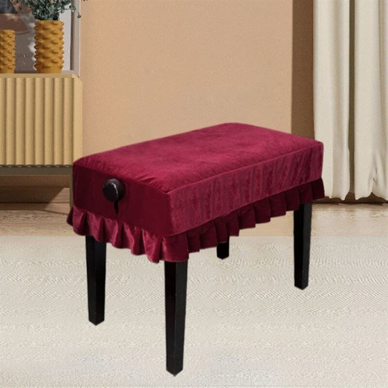 金丝绒布钢琴凳套罩单人双人凳脚套升降琴凳化妆长凳子防尘保护罩