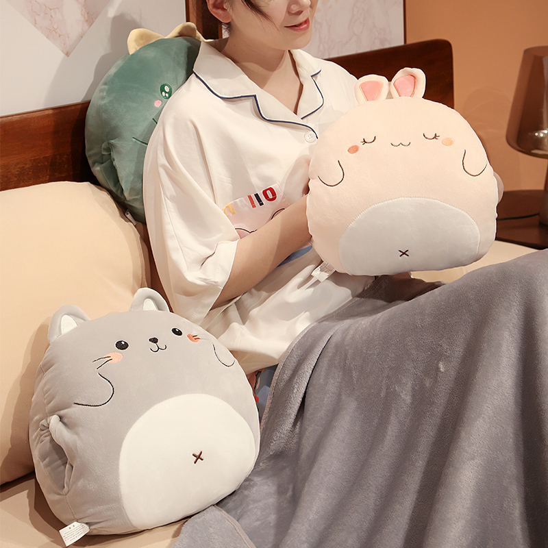 抱枕被子两用午睡毯子二合一折叠空调被办公室午睡V枕头睡觉靠枕