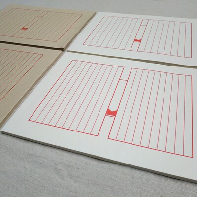 单张宣纸线装本散页双六行八行十行方格门框印谱毛笔书法小楷抄经