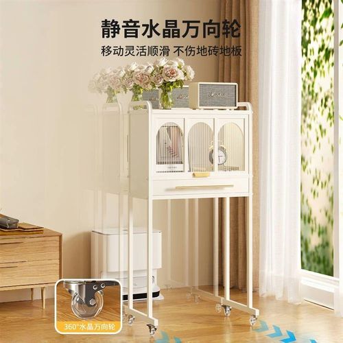 扫地机器人置物架洗地机下空式云鲸追觅基站猫砂盆上方移动收纳柜