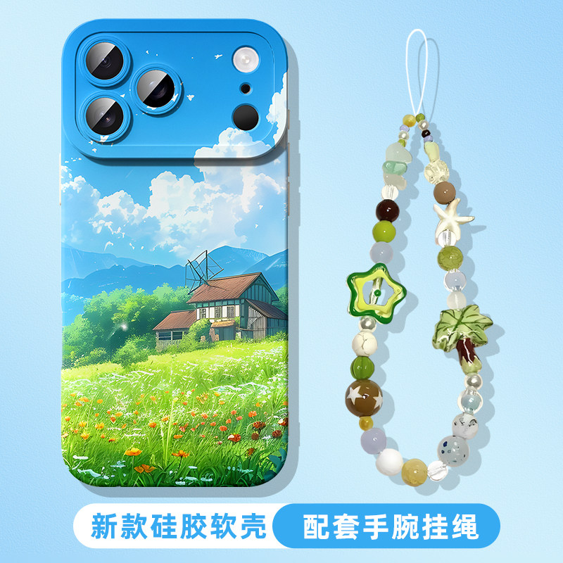 适用苹果iPhone手机壳新款带挂绳