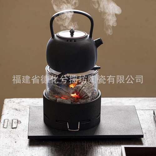 二代桌面观火炉围炉煮茶可观火玻璃炭火炉家用茶室户外明火煮茶器