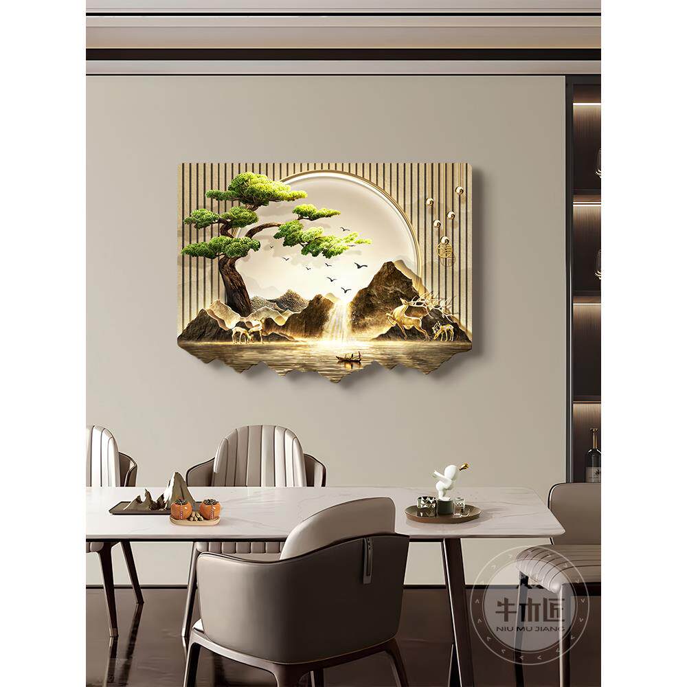 轻奢电表箱装饰画遮挡电闸箱弱电箱挂画开关盒配电箱餐厅高档壁画