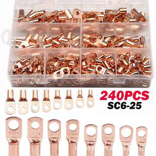 跨境爆款铜鼻子金色SC窥口裸端子240pcs盒装HS-50B压线钳