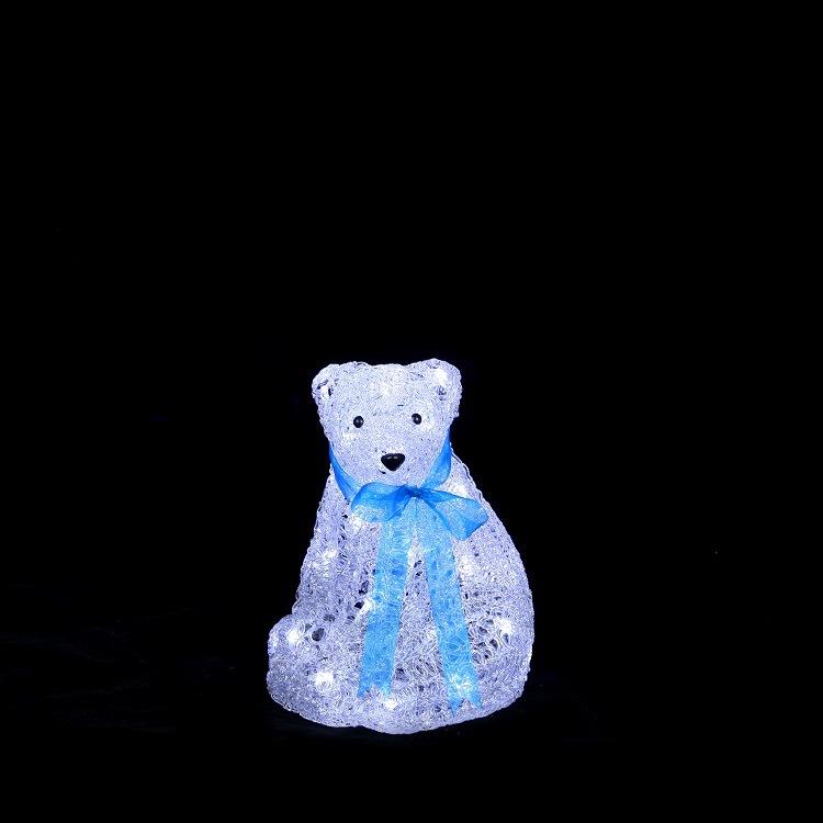 LED亚克力滴胶户外发光北极熊圣诞老人雪人造型灯柬埔寨出货
