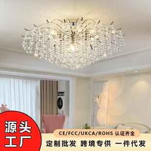 新款水晶灯枝形奢华欧式客厅吸顶灯别墅大厅卧室高级感灯饰厂家
