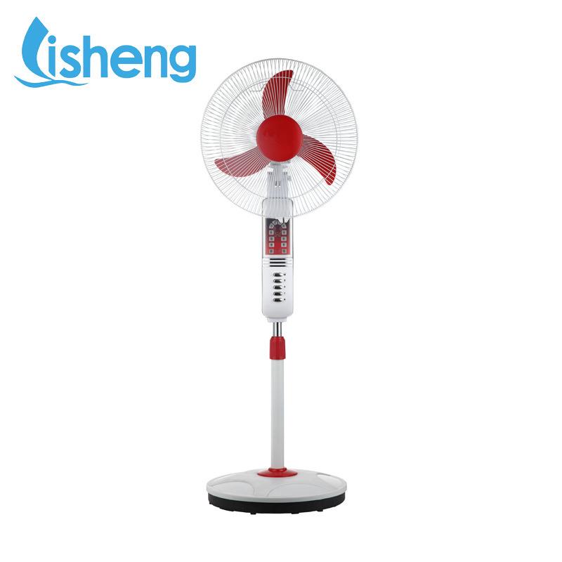 厂价直销太阳能充电带应急LED灯16寸12伏直流风扇散热落地扇节能