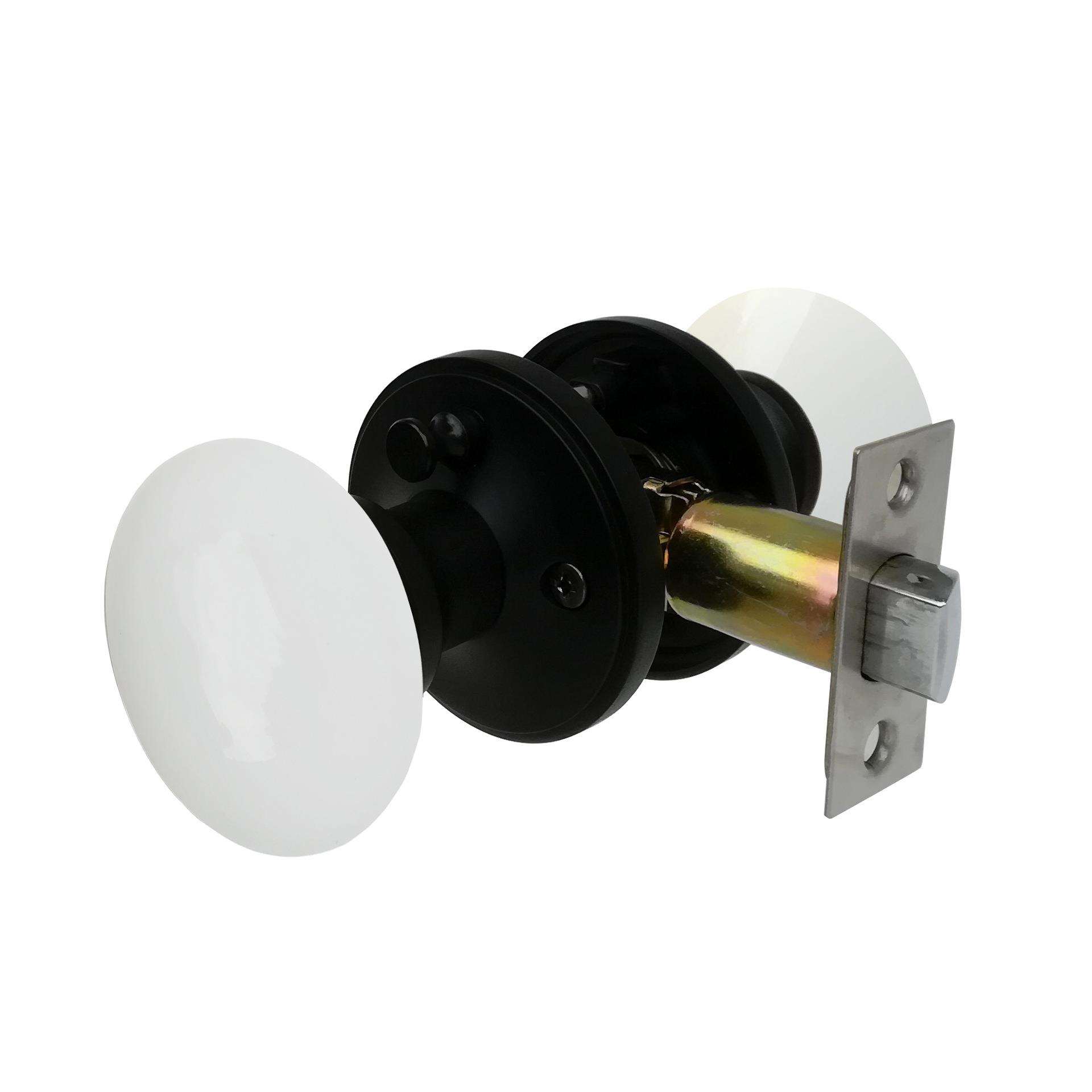 陶瓷门把手美式高档房门浴室锁白色陶瓷室内门锁white door knob