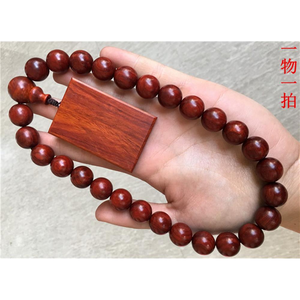 友缘 1.5小叶紫檀27课1颗1.8手持配无事牌细鱼鳞纹细星玻璃底