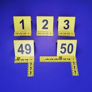 带L型比例尺 塑料物证牌 黄色带L形比例尺物证牌