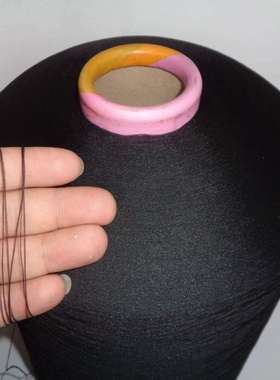 厂家直供150D无结头黑色本白大个锁边丝线 无网低弹丝拷边线