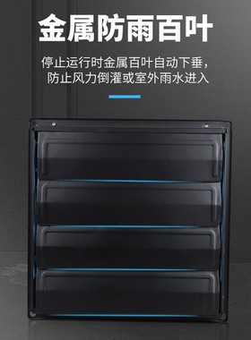 DINZOO顶卓FTA-30 35百叶窗换气扇 12寸14寸工业排风扇排风机壁扇