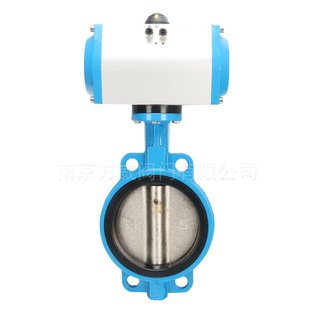 气动对夹不锈钢板蝶阀D671X 气动衬胶蝶阀 气动蝶阀 气动对夹蝶阀